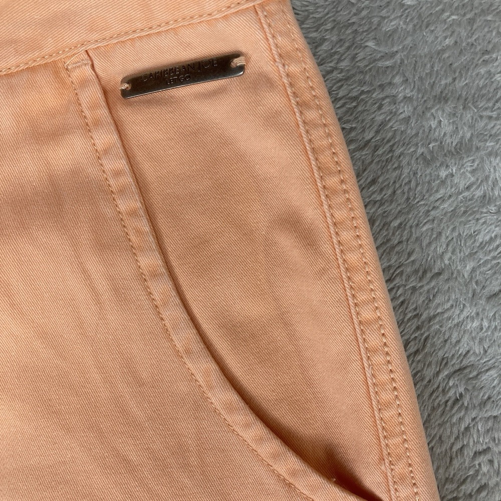 Caribbean Joe Capri Pants‎ Size 8 Coral Sands 100% Cotton Flap Pockets - Picture 4 of 16